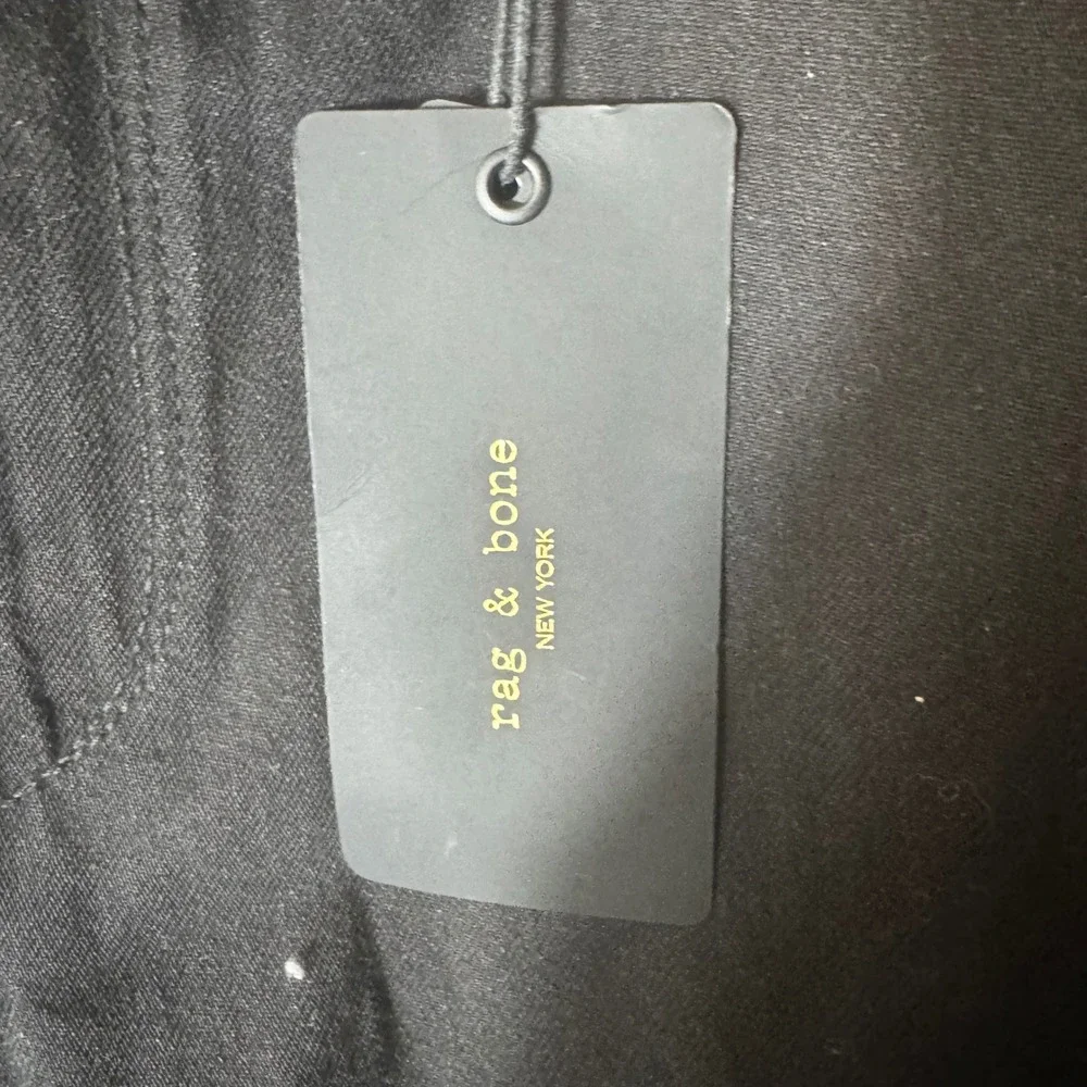 Rag & Bone Fit 4 Featherweight Black Straight Leg Jeans 38x32 MED25S1247RGBL‎